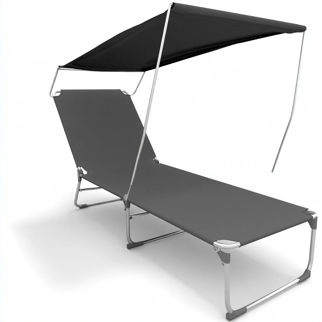 Letto pieghevole per ospiti, colore grigio scuro