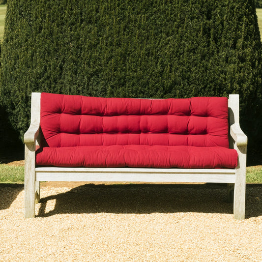 Panca decorativa in legno, colore rosso